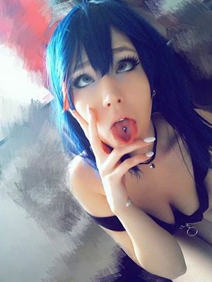Tongue pierced ahegao