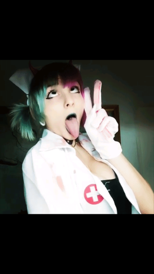 Goth nurse ahegao