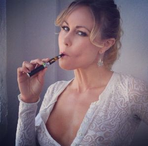 Hot bitch smoking weed