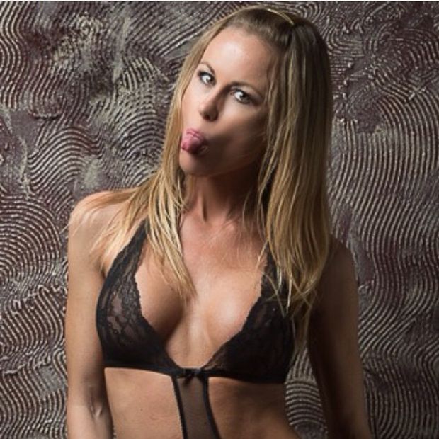Sexy bitch with see through top