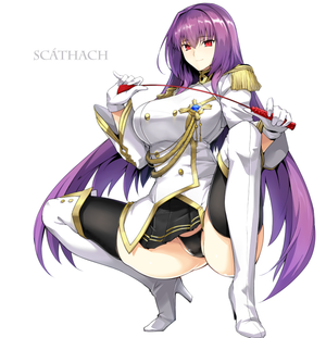 scathach (fate/extella, fate/extella link, fate/extra, fate/grand order, and fate (series)) drawn by harukon (halcon)