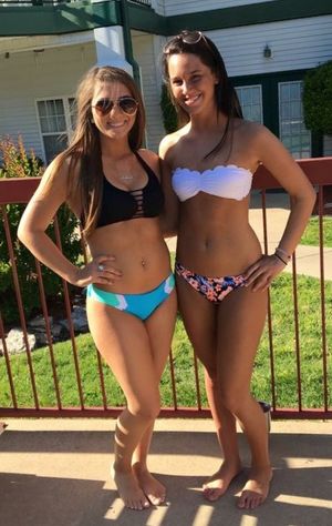 Hot sluts getting ready to swim and fuck