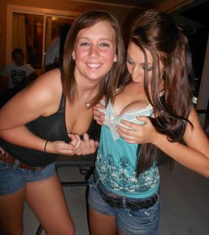 Sluts comparing tits!