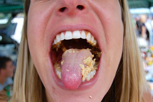 Blonde Eating