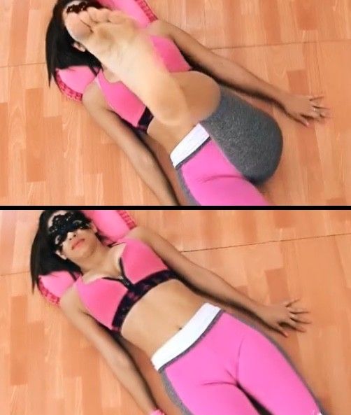 Winona does yoga