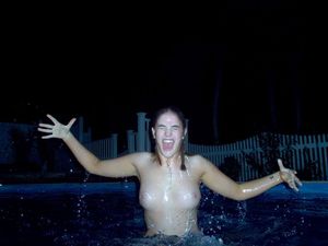 Having fun and skinny-dipping