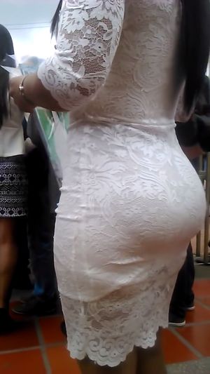 Latin Ass in Tight Dress