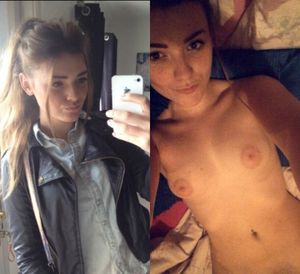 cute brunette on off