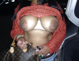 Amateur Ebony Babe with Big Areolas