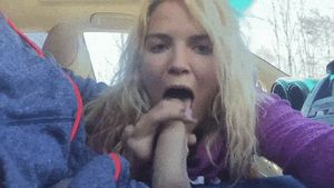 Swallows while driving