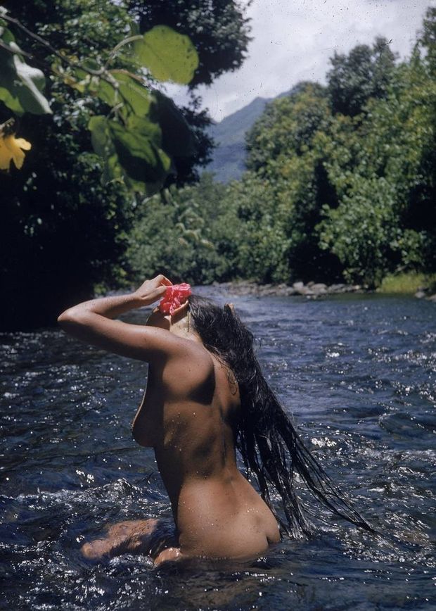 sexy babe in river