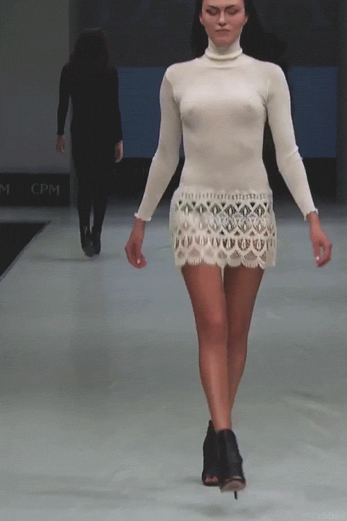 Runway Model with Serious Pokies