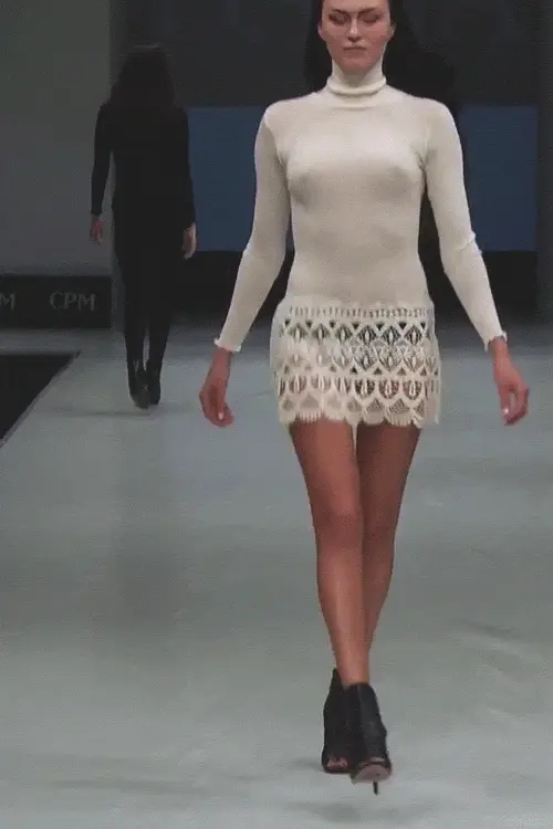 Runway Model with Serious Pokies