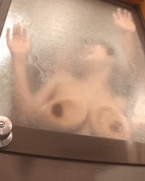 Window Pressed Boobs