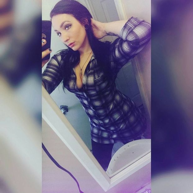 Cheryl X in button-up plaid shirt - FOTA zxzx moons