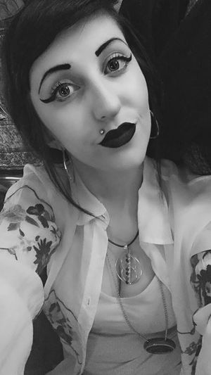 Destiny Morgan in cute button-up shirt goth women - FOTA gothh outfitt zxzx buttons
