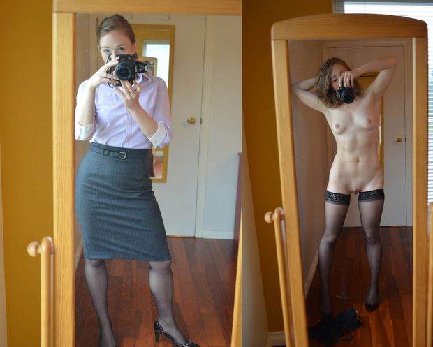 Way to rock a naked selfie.