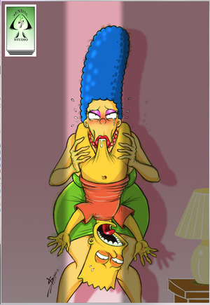 MARGE Y BART color by necronocimon