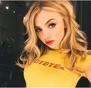 Peyton list is looking sexy as hell with big boobs in tight yellow shirt revealing her bra