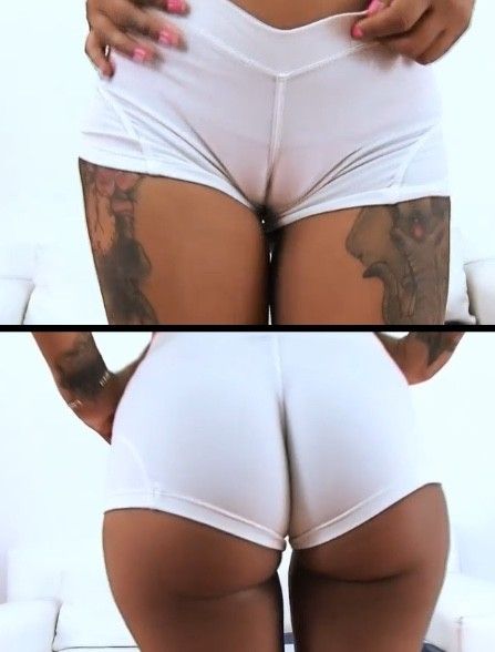 Sophie white booty shorts