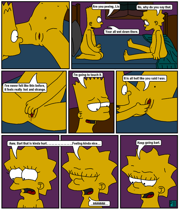 Bart and Lisa playing with each other