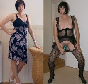mature dressed undressed dildo