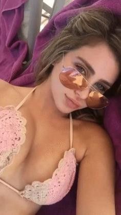 Ryan Newman is looking sexy as hell in pink bikini top with big boobs