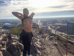 Hot outdoor big tits