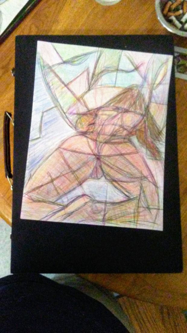 Drawn from behind