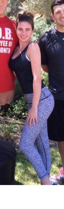 Ryan Newman is looking sexy as hell with big boobs in black top with white bra and wearing tight purple yoga pants with a big ass