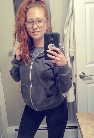 Redhead in the mirror
