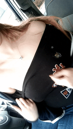 In the car