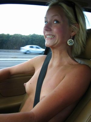 Topless in her car by My_Porn_Account_____