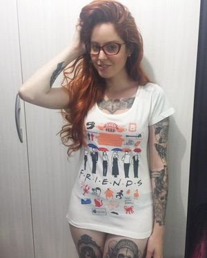 Redhair, tattoos and nerd glasses