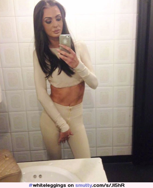 #whiteleggings #leggings #yogapants #spandex #seethrough #seethru #chav #chavslut #slut #slutwear #selfie #showoff #sexy #sexybody #hot #fit