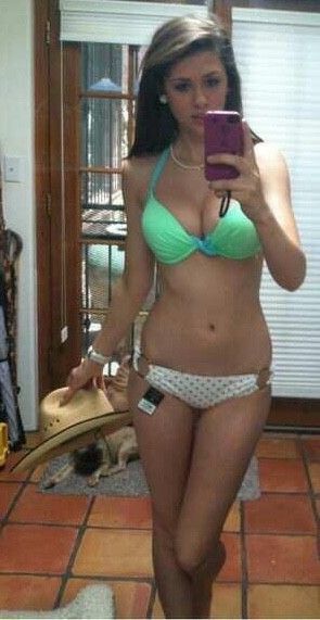 Trying on bikinis and sharing pictures