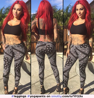 #leggings #yogapants #spandex #spandexass #bigbooty #bigass #booty #ass #redhead #thick #tight #perfectass #sexyass #badbitch #tattoo #hot