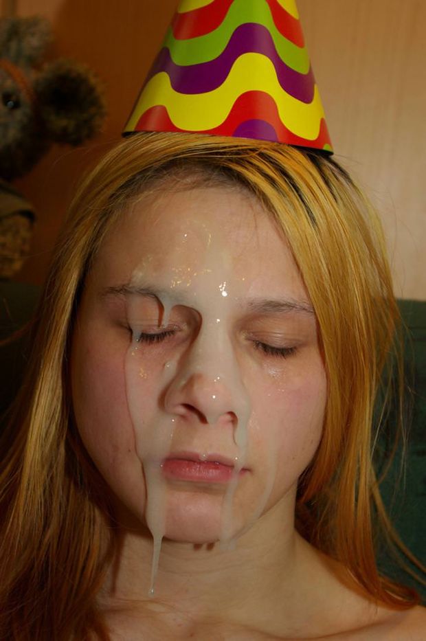 Cum covered birthday.