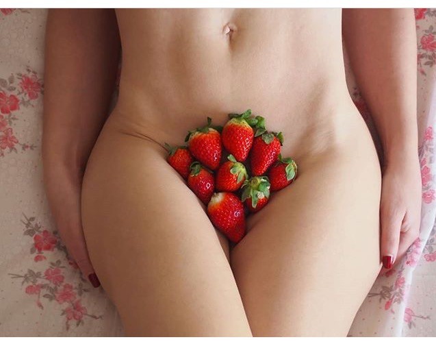 With berries on top