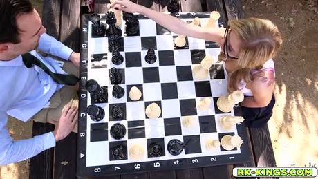 Kali Roses shaved pussy fuck from behind