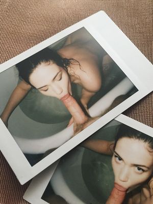 Girlfriend Sucks Cock in Tub - Polaroid Pictures
