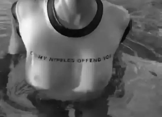 Do her fucking nipples offend you?