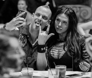 Mia Garcia looks lovely cool here in her cute outfit with straps over her big boob - cooll fota wild breasts outfitt tits booob