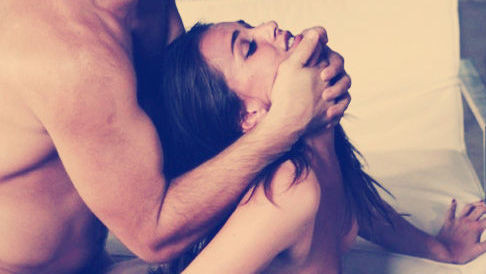 Using her well.