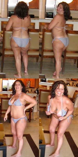 Chubby wife in bikini