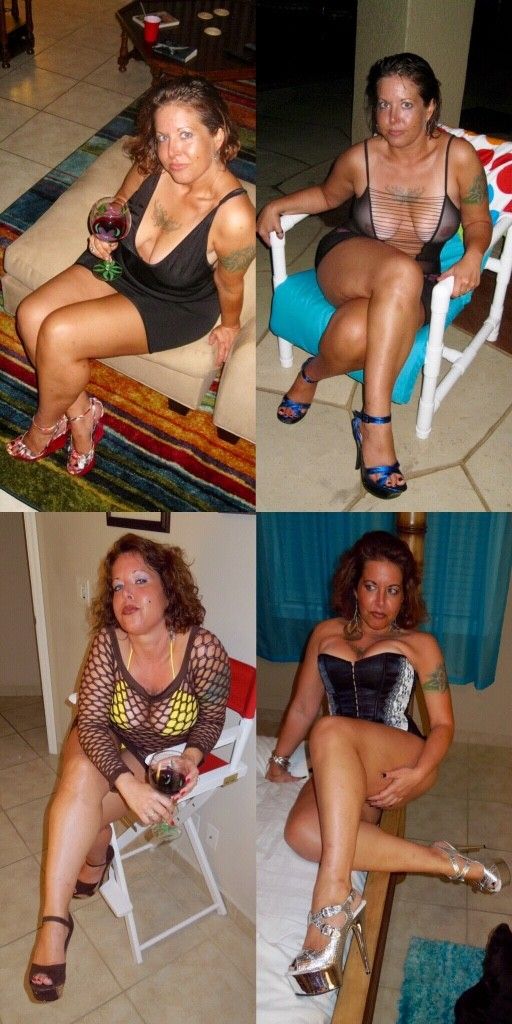 Slutty Milf showing her legs and heels
