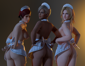Dead or Alive DOA Three Maids by RadiantEld