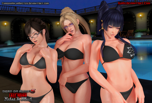 DOA Babes In Black (Blender Cycles) by ShadowNinjaMaster