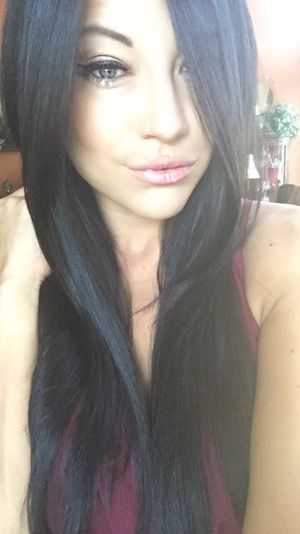 sexy brunette selfie