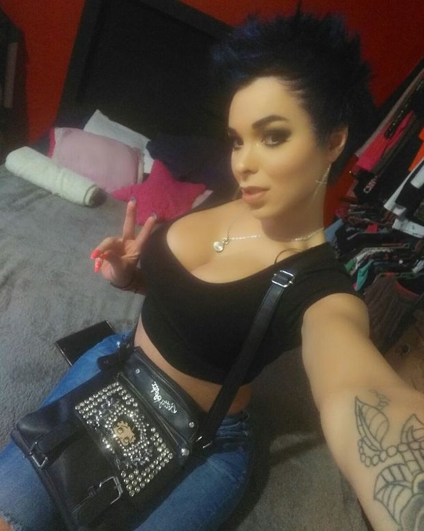 Alexis La Vega will blaze the new blue hair trail as the first busty Mexican who shines her big tits for the Brits - fota gothh besttt emo